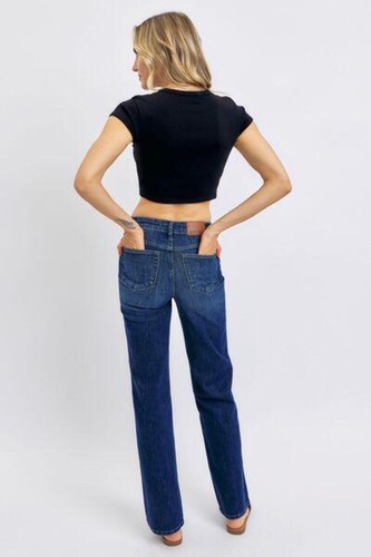 Judy Blue Full Size Tummy Control Straight Jeans Plus Size - Picture 5 of 9