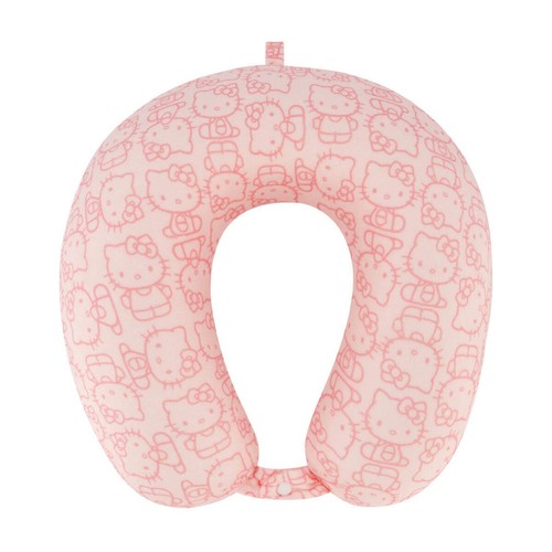 Hello Kitty All-over Memory Foam Travel Neck Pillow, Pink - Picture 2 of 4