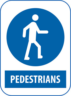 Foot Protection V2 Mandatory Work Place Warning Signs Safety Blue A6 A5 A4 A3