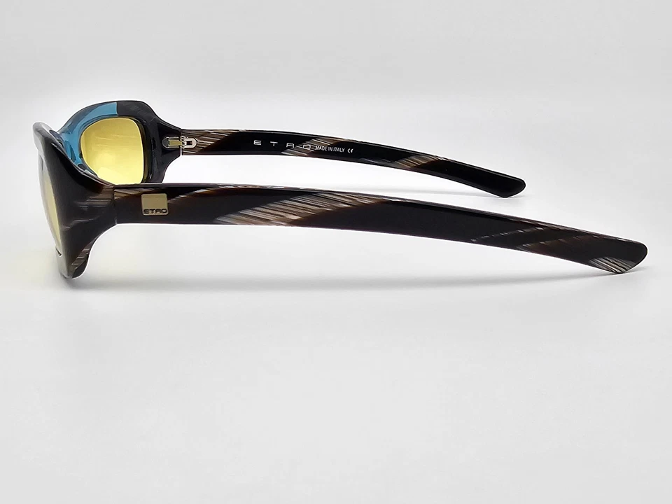 Etro Mod. SE 9760 51 Col. B46 Crystal Blue Horn Frame Yellow Lens Sunglasses - Image 4 of 4