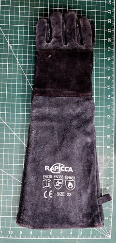 Animal Handling Gloves Bite Proof Reinforced Leather Padding Dog Cat Scratch - Imagen 2 de 8
