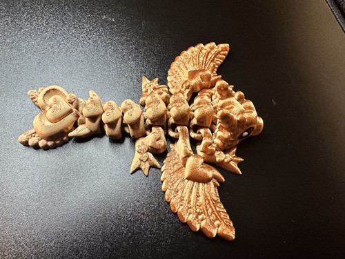 3D Gedruckt Gelenk Baby Herz Drache Wyvern 5,5 Zoll Kupfer - Bild 2 von 5