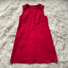 Loft Petites Red Panel Summer Shift Dress