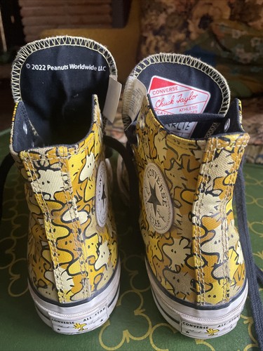 Converse Unisex X Peanuts Chuck 70 Hi Top Sneaker Woodstock A01871C Camo Gelb - Bild 11 von 14