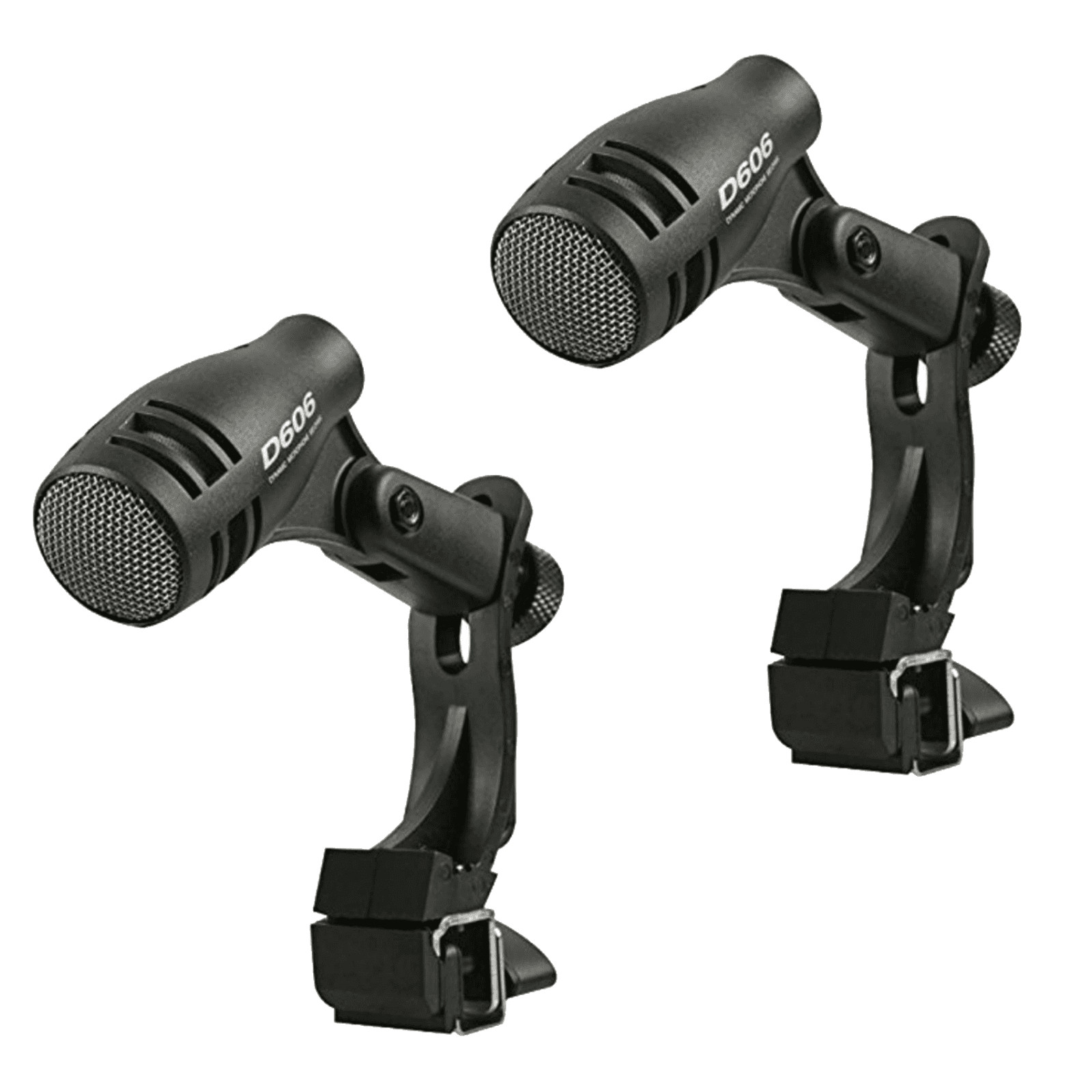 2 x Pulse Snare/Tom Dynamic Drum Microphone (D-606) inc. Shock Mounts & Clips
