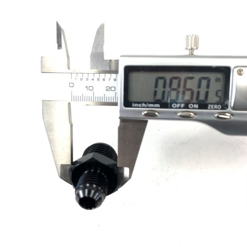 -6AN Male to 8AN Male Straight Flare Swivel Aluminum Fitting Adapter Black - Picture 2 of 12