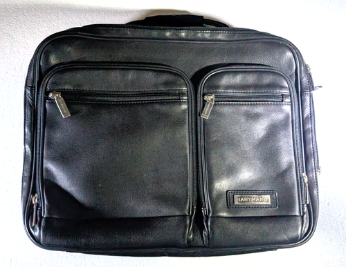Hartmann Expandable Leather Briefcase Laptop Carry On Messenger Bag (NO STRAP) - Picture 2 of 21