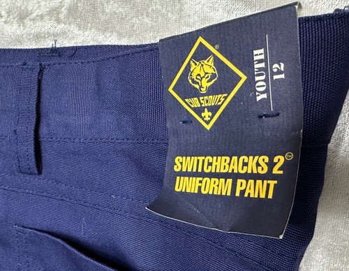 BSA Boy Scouts Of America Cub Switchback Uniform Pants Youth Sz 12 Zip To Shorts - Picture 2 of 14