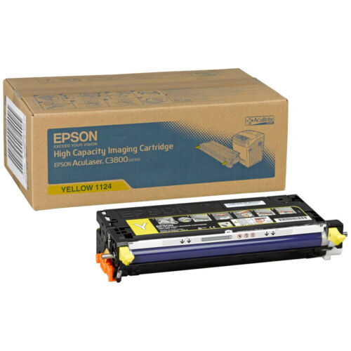 original Epson Toner 1124 S051124 C13S051124 C3800 gelb neu B - Afbeelding 1 van 1