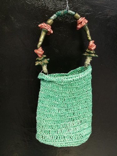 borsa media borsa a mano maniglia vintage borsa moda marchio di moda verde festa diserbo - Foto 10 di 24