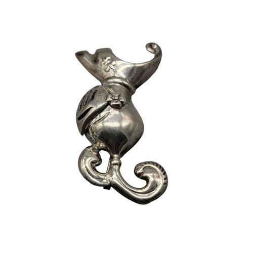 Lang Knight Brooch Handmade Sterling Silver Shining Armor Design RARE 1940s - Picture 7 of 14