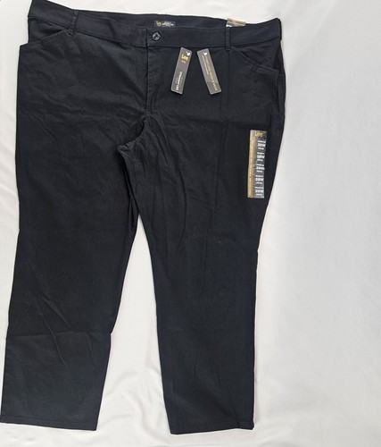 Lee Women's Plus Size Relaxed Fit All Day Straight Leg Pant Black Sz 28W - Picture 2 of 15