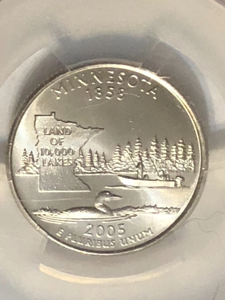 2005 D Minnesota Extra Tree Error Quarter Satin Finish PCGS SP68: DDR-004,FS-803 - Image 2 of 4