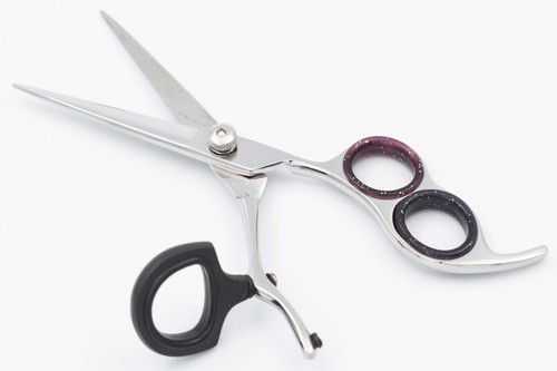 Professional Thinning Barber Shears with Adjustable Handle & Dual Finger Inserts - Picture 3 of 4