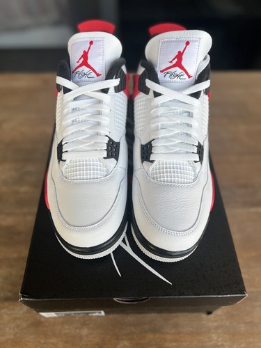 US9 Air Jordan 4 Red Cement — In Hand & Brand New ✅FREE EXPRESS SHIP ✅ - Picture 6 of 8