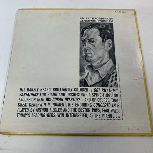 Gershwin Earl Wild Fiedler Boston Pops RCA LSC 2586 Classic Records - Picture 2 of 6