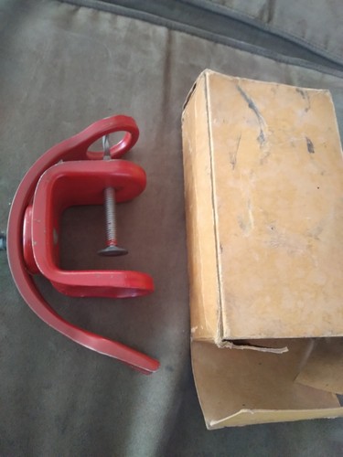 Porta canna da pesca in metallo vintage in scatola originale #3534 rosso - Foto 2 di 5