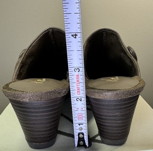 Kim Rogers Gina Women's Slip-On Mules Mushroom Wedge Leather 8M New In Box - Picture 7 of 13