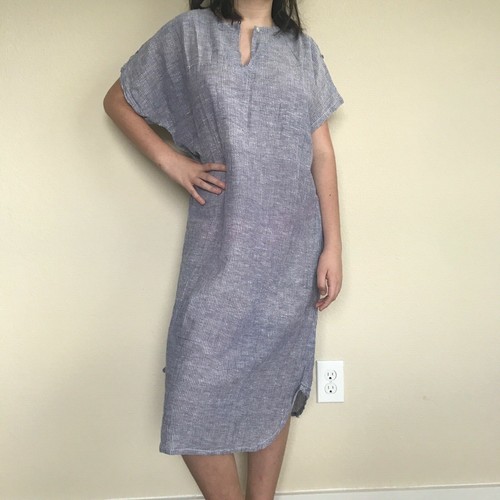 70s Dress Deadstock Zodiac India Kaften Sheer Cott