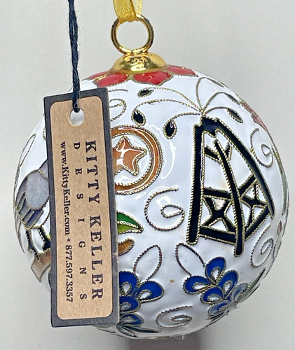 NEU 2015 TETCO Kitty Keller Cloisonné Weihnachten 24K vergoldet Western Ornament - Bild 3 von 8