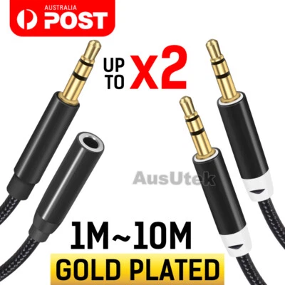 AUX Male to Male/ Female Cable Audio 3.5mm Headphone Stereo Extension Cord - image 1 of 4