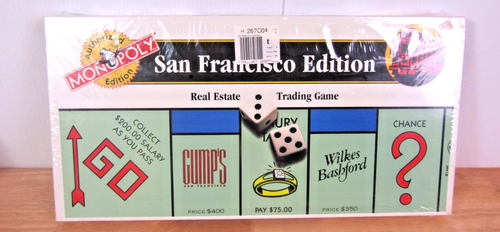Vintage New Sealed Monopoly San Francisco Edition Board Game (Plastic is torn) - Picture 1 of 11