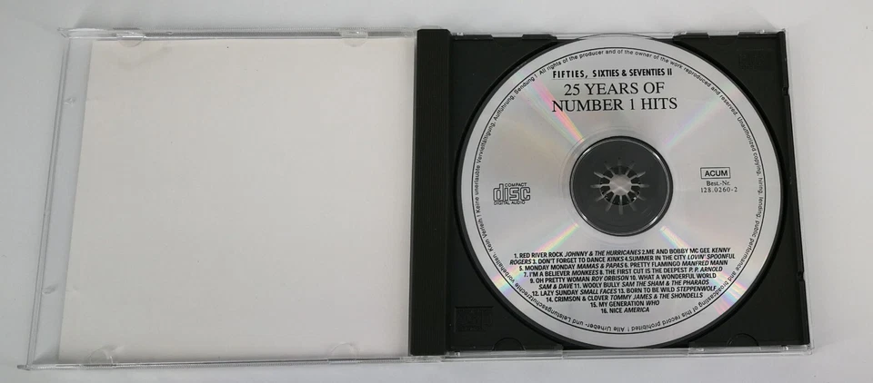 Fifties  Sixties + Seventies  - 25 Years of Number 1 Hits -  CD  1997 - Bild 3 von 4