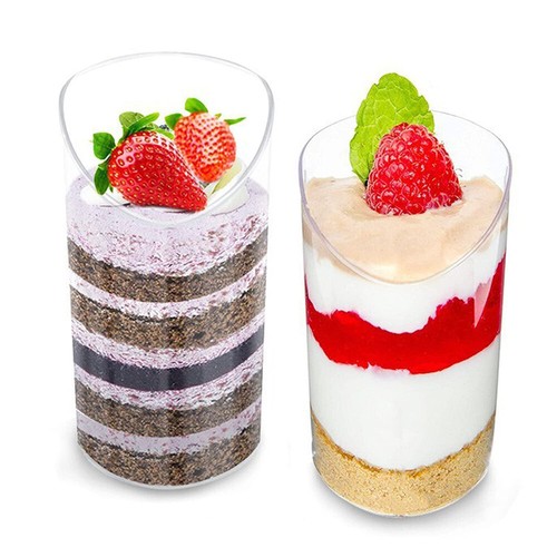 80ml Plastic Mini Round Dessert Cube Clear Mouse Cup Birthday Party Wedding - Picture 8 of 24