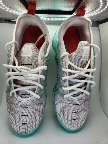 Nike Air Vapormax Plus White Black Aurora Green 924453-107 Mens Size 10 - Picture 9 of 10