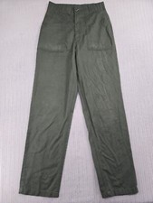 VTG US Army Military Utility Trousers Pants Mens 30x33 Olive Green OG 507