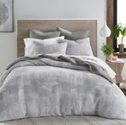 Oake Macys Drybrush Charcoal Full/Queen Duvet Cover Set 3pc New