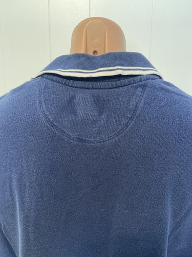 Converse One Star Navy Blue White Stripe XL X-Large Short Sleeve Polo Shirt - Bild 7 von 10