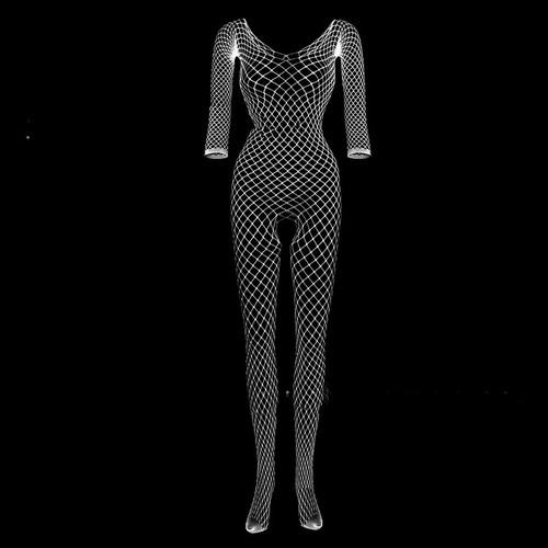Damen Bodystockings Transparent Fischnetz Dessous Bodycon Minikleid Nachtw?sch^ - Picture 21 of 52