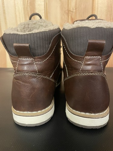 London Underground Boys Youth Size 5 Brown Boot Leather Lace Up - Picture 9 of 17