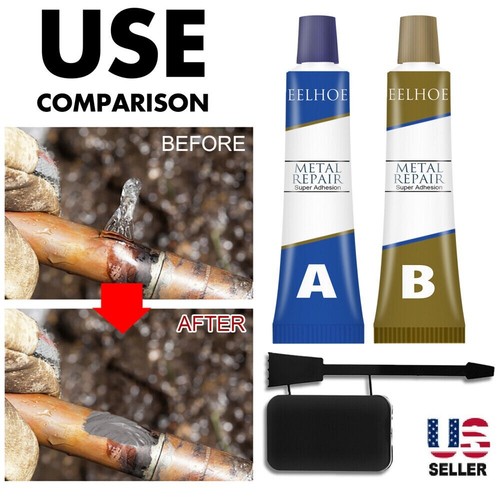 Industrial Heat Resistance Cold Weld Metal Repair Paste A & B Adhesive Gel USA - Picture 13 of 13