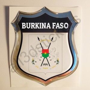 Download Sticker Burkina Faso Emblem Coat of Arms Shield 3D Resin Domed Gel Vinyl Decal | eBay