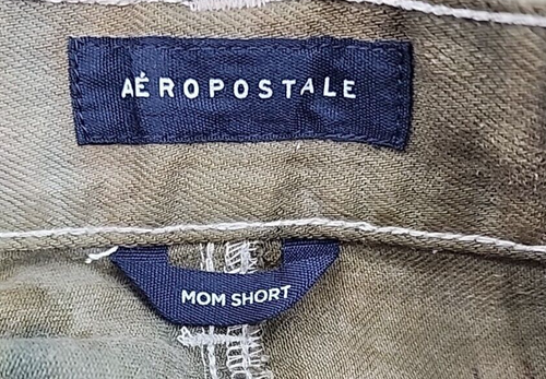 Aeropostale Women's 6 Denim Jean Mom Shorts Distressed Procion Ice Dyed Upcycled - Picture 11 of 23