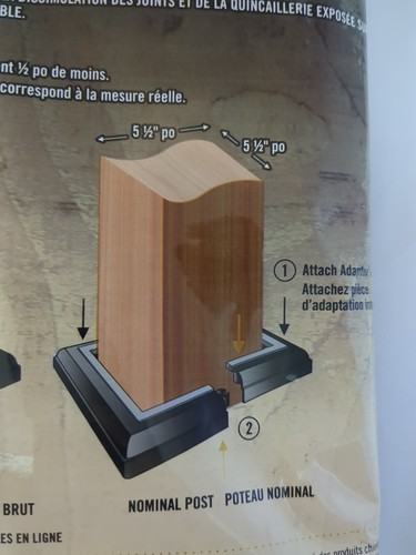 Aluminium Pfostenbodenabdeckungen Nuvo Eisen 6x6 - Bild 3 von 3