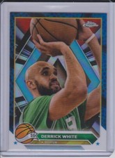 2023-24 Topps Chrome Derrick White #141 Blue Basketball Refractor CELTICS