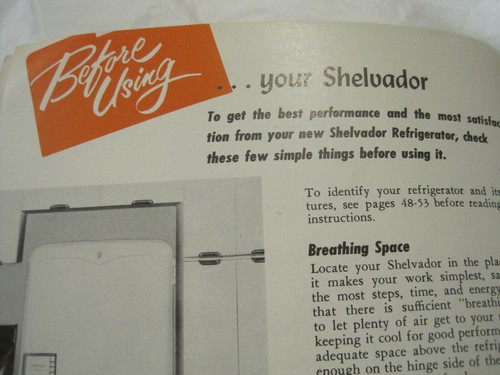Vintage~Crosley Shelvador Refrigerator Manual~LBDFA - Picture 8 of 11