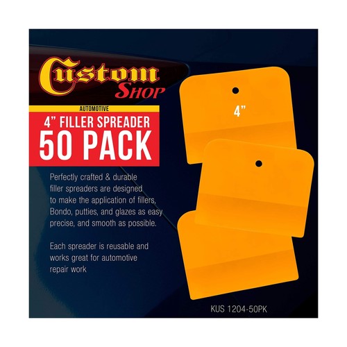 50 Pack 4 Inch Plastic Spreaders/Squeegee Automotive Body Fillers Non-absorbent - Picture 2 of 5