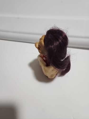 VINTAGE 1960s TROLL DOLL 2.5" W/ Earrings, Necklace And Faux Fur. Beautiful. - Picture 3 of 6
