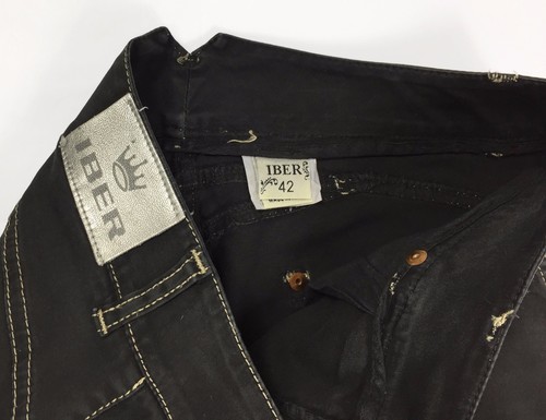 Iber pantalone donna w28 tg 42 gamba dritta stretch usato trouser nero T2510 - Foto 5 di 12