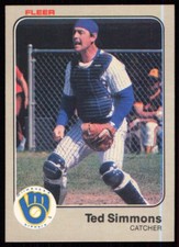 1983 Fleer Ted Simmons Milwaukee Brewers #45