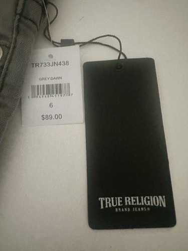 Kids True Religion Jeans- Grey Dawn “Ricky” Relaxed Straight Size 6 - Picture 5 of 8