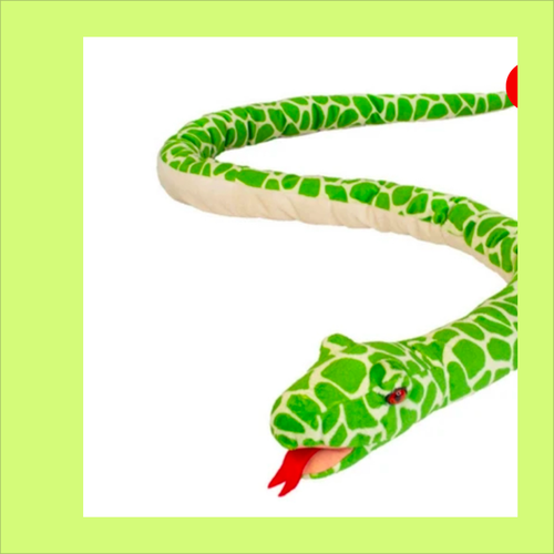 54" Green Viper Stuffed Snake Plush Animal Adorable Huggable Companion Kids Gift