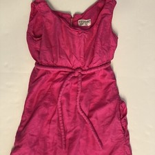 Vtg 60s/70s Elizabeth President Hotel Bangkok Hot Pink Maxi Dress Size 10