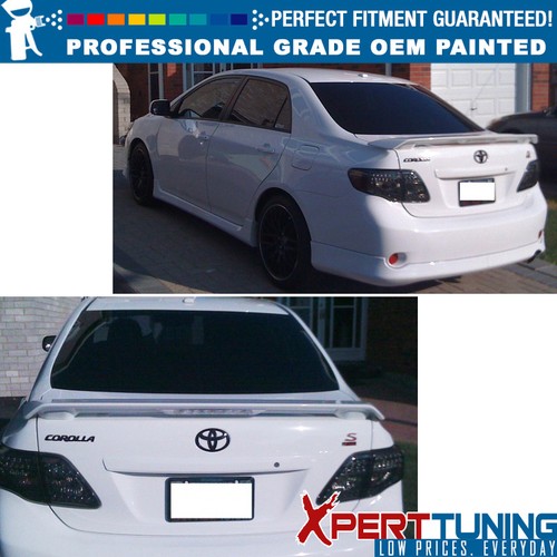 Fits 09-13 Toyota Corolla OE Style Trunk Spoiler & LED Brake - OEM Painted Color - Picture 5 of 11