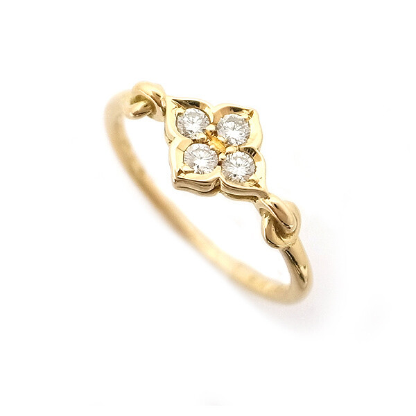 Cartier lotus hindu Ring K18YG US#4.5 P0026113 | eBay