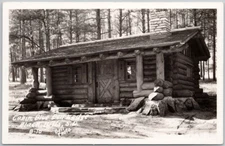 Cabin Blue Bell Lodge Black Hills South Dakota SD USA Bell RPPC Postcard H69